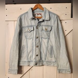 Y2K True Religion Denim Jean Jacket. Size S. Light Blue Wash.